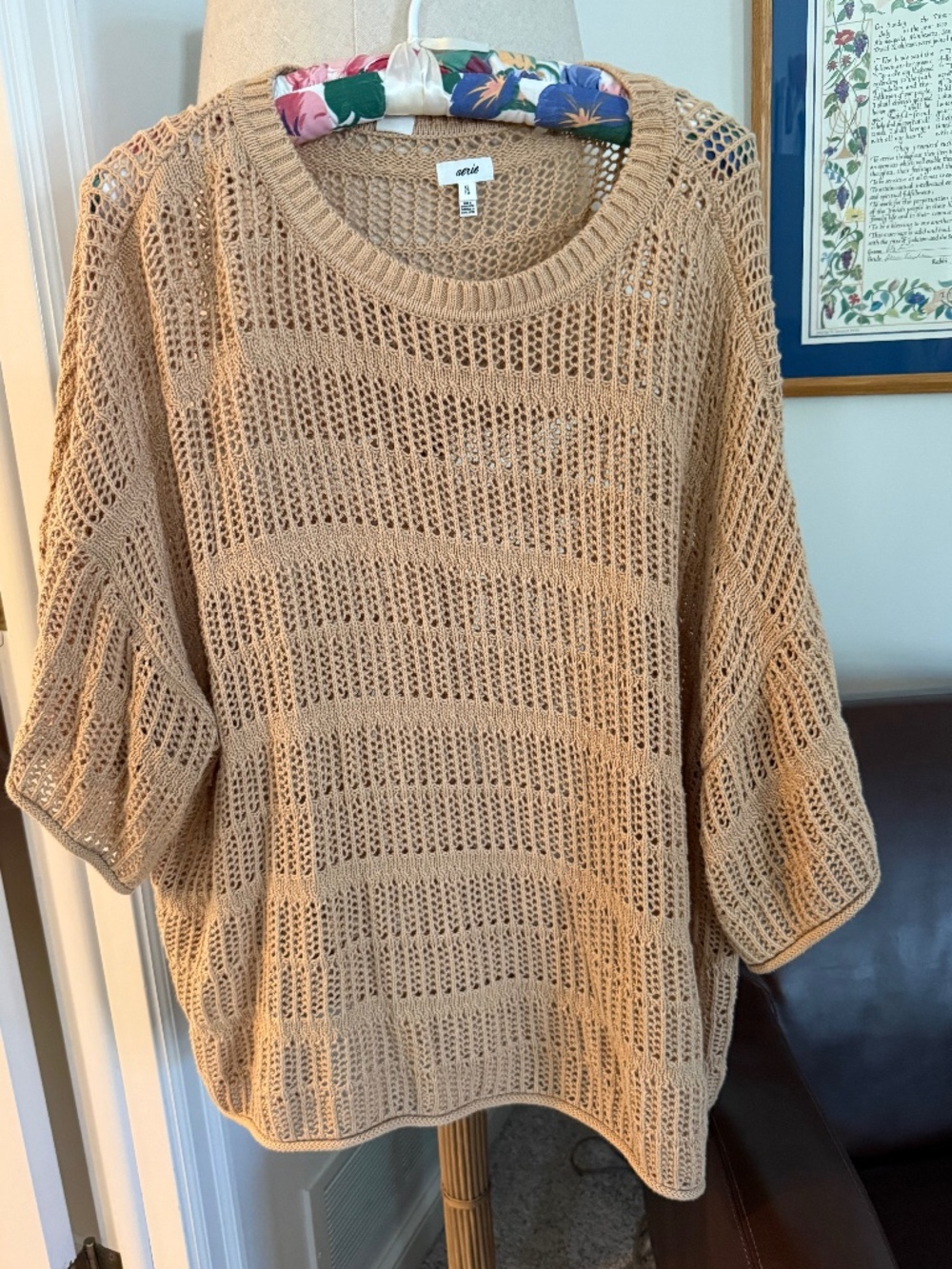 Aerie Crochet Knit Oversized Sweater or Coverup